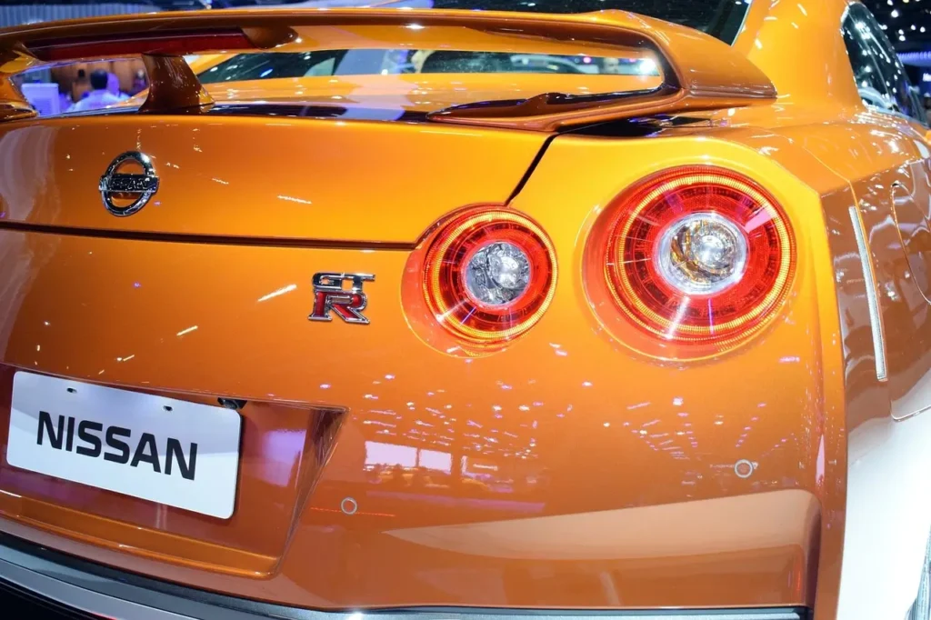 Rear of Nissan Car fitted with spoiler